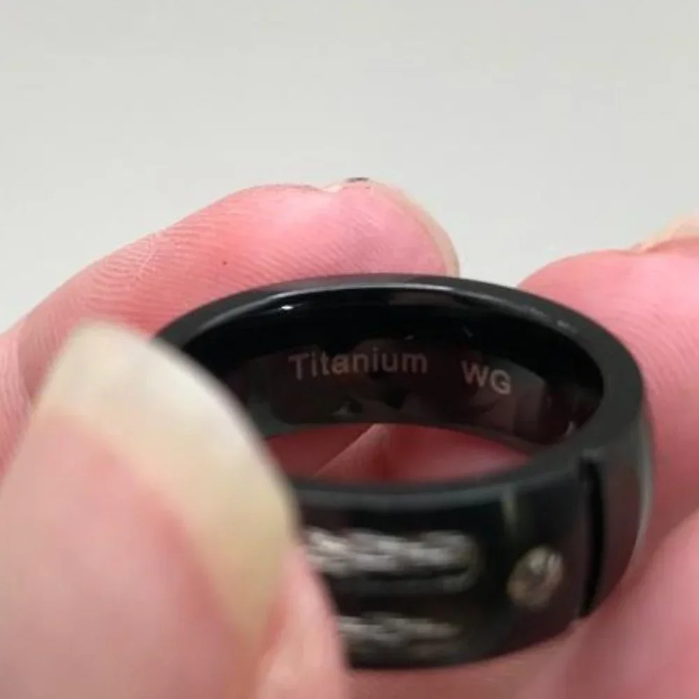 Men's Black Titanium Cable Ring
